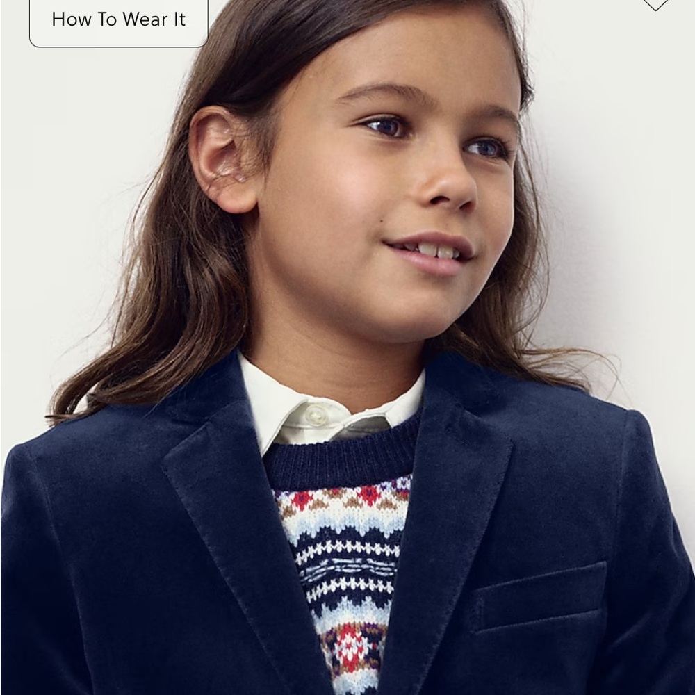 Boys' JCrew Ludlow blazer in velvet